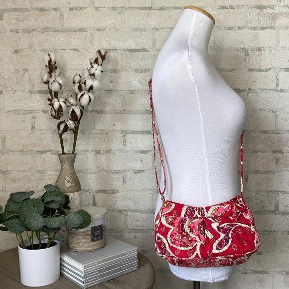 Vera Bradley Handbags - Vera Bradley | Retired Rosie Posies Frannie Purse